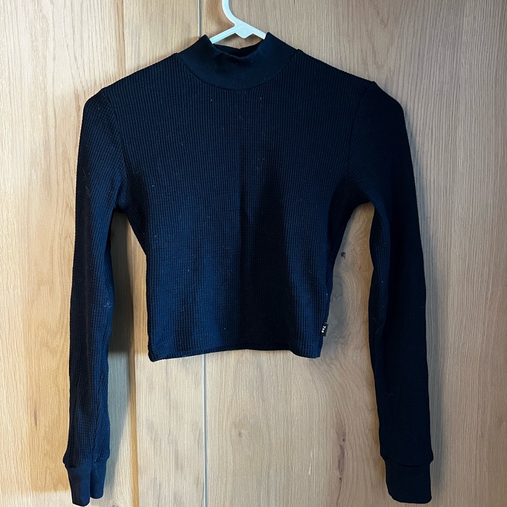 Aritzia TNA thermal crop mock turtleneck
